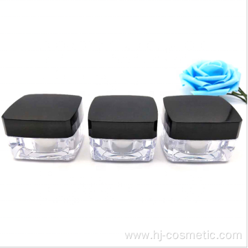 Wholesale Clear acrylic square cosmetic jars with good price